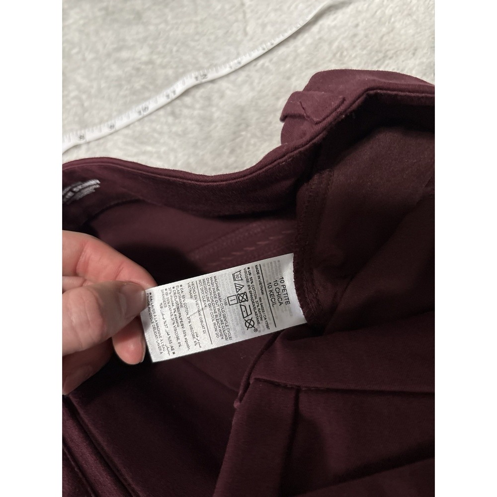 New Old Navy High Rise Pixie Skinny Burgundy Chino Pants Size 10 Petite 10P S - Picture 8 of 8